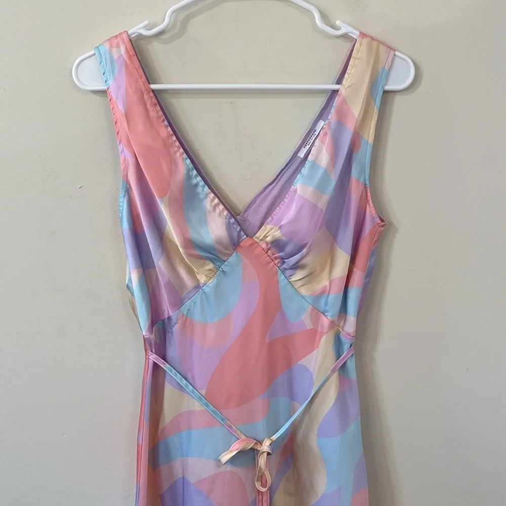 Peppermayo Audrey Vintage Slip Dress Pastel Wave Size 4 - Picture 3 of 10